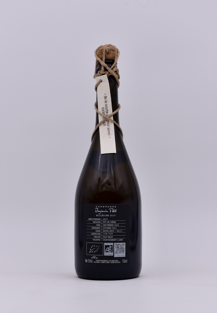 Benjamin Petit, Millésime 2019, 75 cl