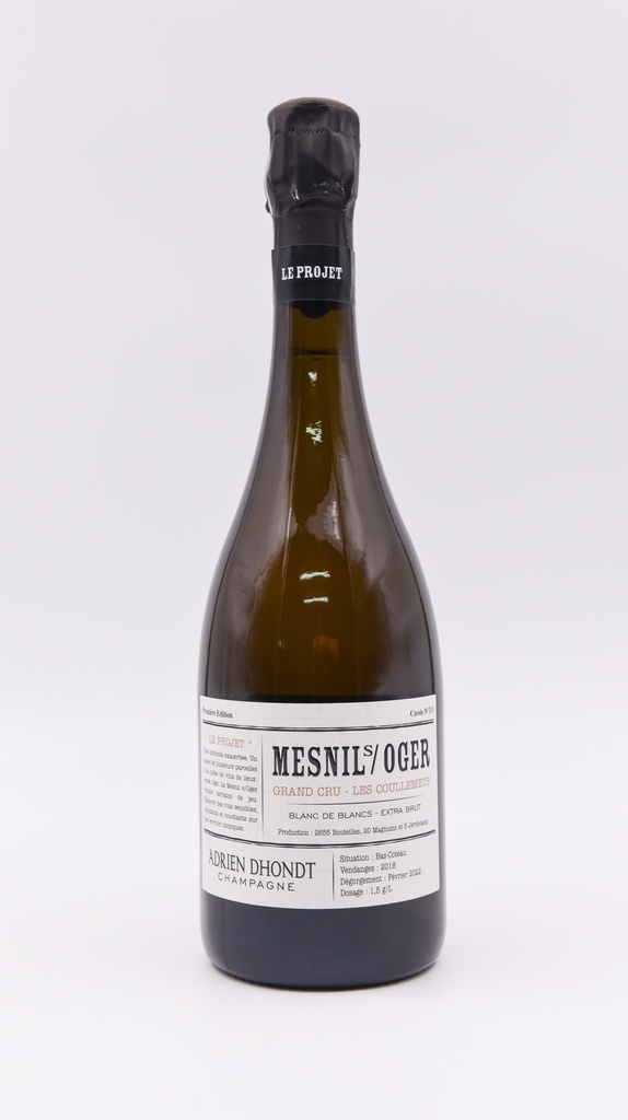 Adrien Dhondt, Mesnil s/Oger - Coullemets, 2018, 75 cl